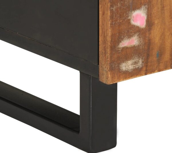 Tömör újrahasznosított és szerelt fa TV-szekrény 105x33,5x46 cm