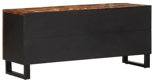 Tömör újrahasznosított és szerelt fa TV-szekrény 105x33,5x46 cm