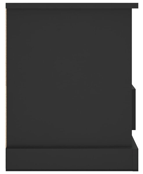 Fekete szerelt fa TV-szekrény 93x35,5x45 cm