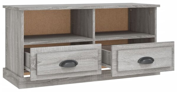 Szürke sonoma színű szerelt fa TV-szekrény 93x35,5x45 cm