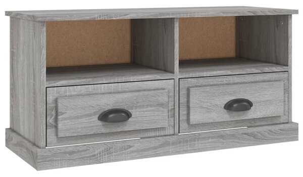 Szürke sonoma színű szerelt fa TV-szekrény 93x35,5x45 cm
