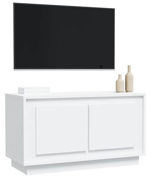 Fehér szerelt fa TV-szekrény 80x35x45 cm