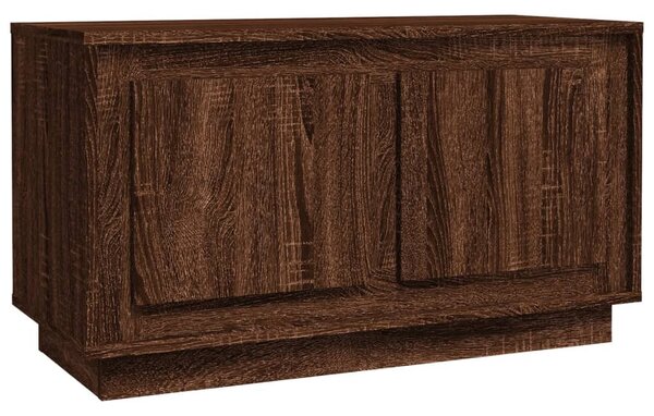 Barna tölgyszínű szerelt fa TV-szekrény 80x35x45 cm