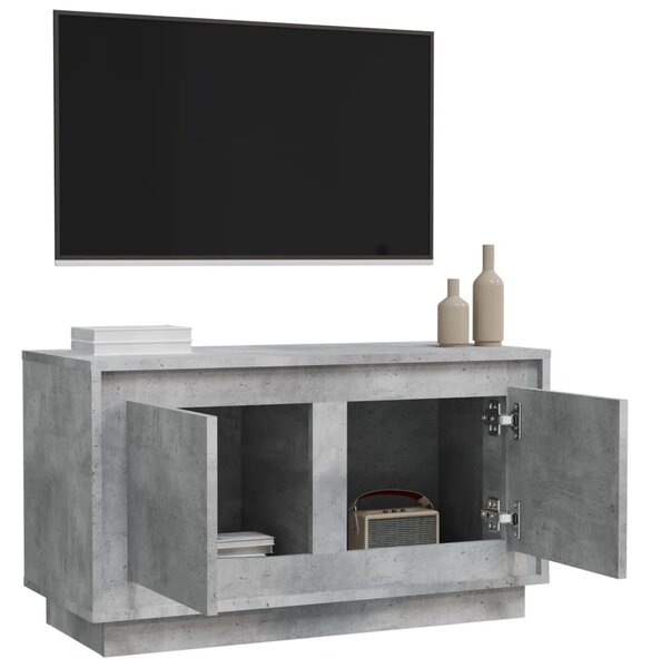Betonszürke szerelt fa TV-szekrény 80x35x45 cm