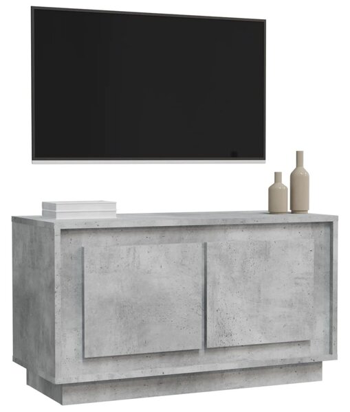 Betonszürke szerelt fa TV-szekrény 80x35x45 cm