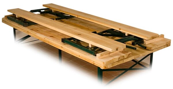 Casaria® Sörpad szett háttámlával 170 cm - összecsukható