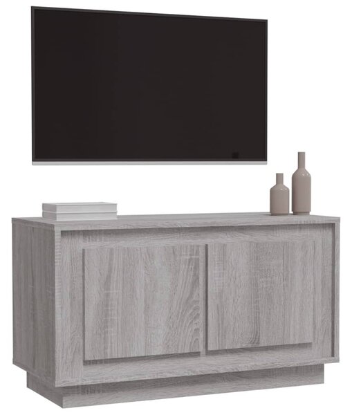 Szürke sonoma színű szerelt fa TV-szekrény 80x35x45 cm