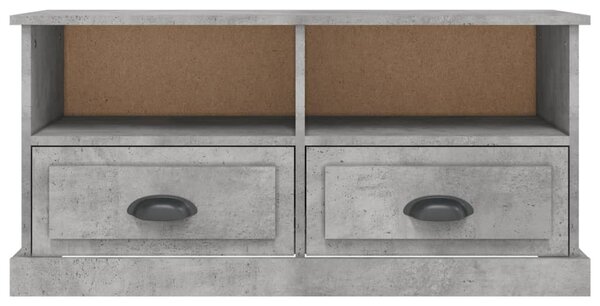Betonszürke szerelt fa TV-szekrény 93 x 35,5 x 45 cm