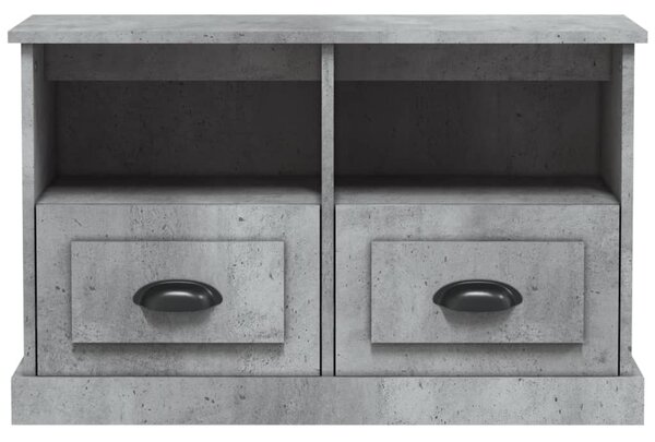 Betonszürke szerelt fa TV-szekrény 80 x 35 x 50 cm