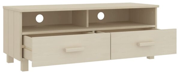 HAMAR mézbarna tömör fenyőfa TV-szekrény 106 x 40 x 40 cm