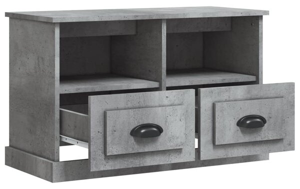 Betonszürke szerelt fa TV-szekrény 80 x 35 x 50 cm