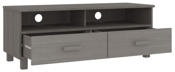 HAMAR világosszürke tömör fenyőfa TV-szekrény 106 x 40 x 40 cm
