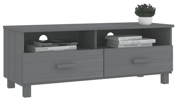 HAMAR sötétszürke tömör fenyőfa TV-szekrény 106 x 40 x 40 cm