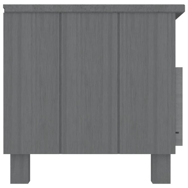 HAMAR sötétszürke tömör fenyőfa TV-szekrény 106 x 40 x 40 cm