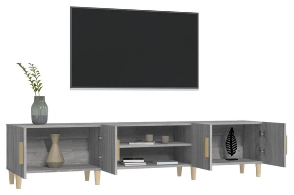 Szürke sonoma színű szerelt fa TV-szekrény 180 x 31,5 x 40 cm