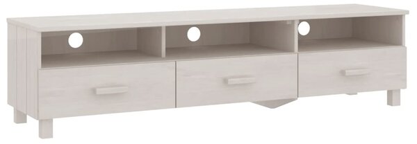 HAMAR fehér tömör fenyőfa TV-szekrény 158 x 40 x 40 cm