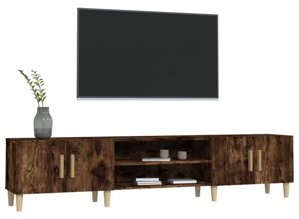 Füstös tölgy színű szerelt fa TV-szekrény 180x31,5x40 cm
