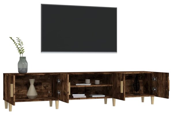 Füstös tölgy színű szerelt fa TV-szekrény 180x31,5x40 cm