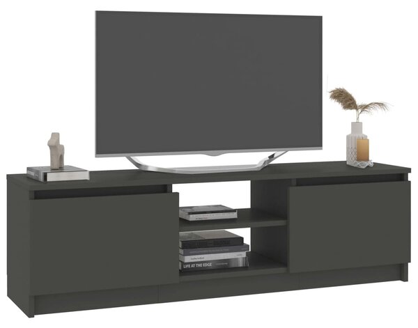 Szürke szerelt fa TV-szekrény 120 x 30 x 35,5 cm