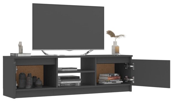 Szürke szerelt fa TV-szekrény 120 x 30 x 35,5 cm
