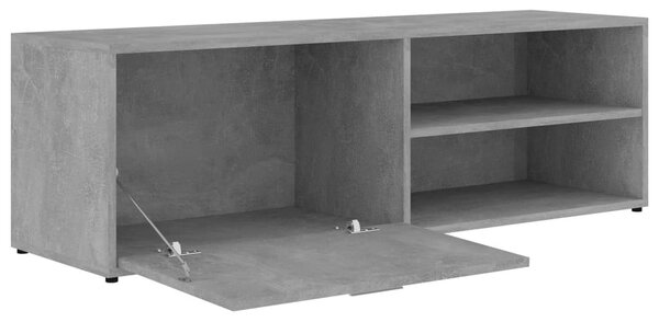Betonszürke szerelt fa TV-szekrény 120 x 34 x 37 cm