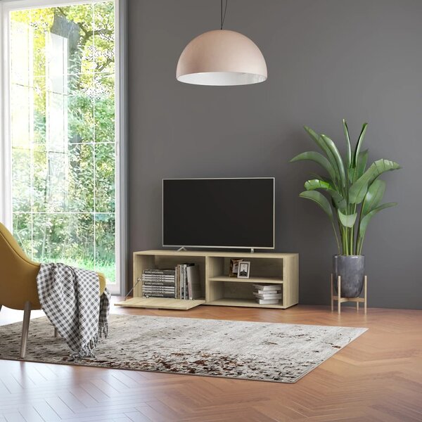 Sonoma tölgy színű szerelt fa TV-szekrény 120 x 34 x 37 cm
