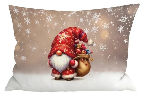2 db-os Mikroszálas párnahuzat szett 3D SANTA GNOME 50x70 cm