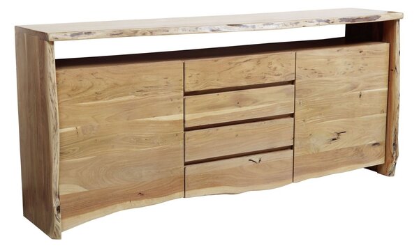WOODLAND Komód 210x96 cm, természetes, akác