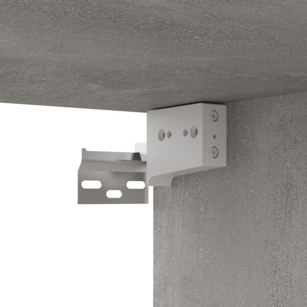 Betonszürke szerelt fa TV-szekrény 80 x 30 x 30 cm