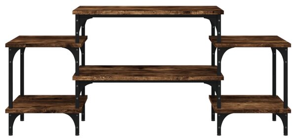 Füstös tölgy színű szerelt fa TV-szekrény 117x35x52 cm