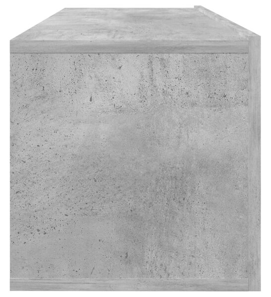 Betonszürke szerelt fa TV-szekrény 100 x 30 x 30 cm