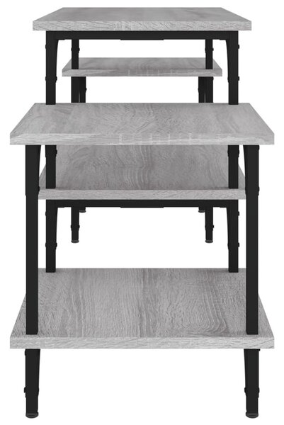 Szürke sonoma színű szerelt fa TV-szekrény 117x35x52 cm