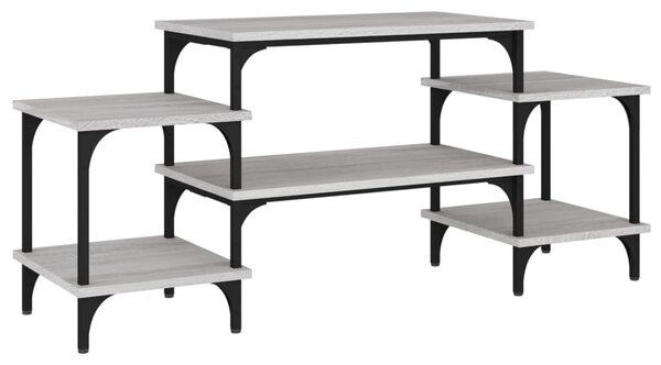 Szürke sonoma színű szerelt fa TV-szekrény 117x35x52 cm