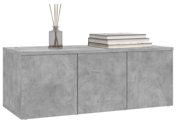 Betonszürke szerelt fa TV-szekrény 80 x 34 x 30 cm