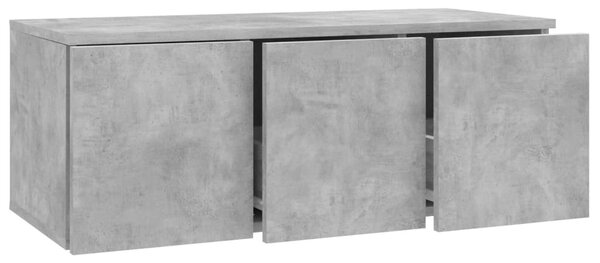 Betonszürke szerelt fa TV-szekrény 80 x 34 x 30 cm