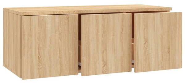 Sonoma tölgy színű szerelt fa TV-szekrény 80 x 34 x 30 cm