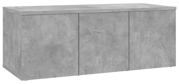 Betonszürke szerelt fa TV-szekrény 80 x 34 x 30 cm