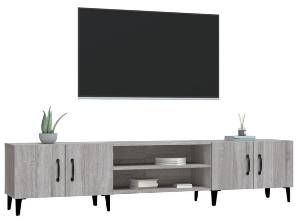 Szürke sonoma színű szerelt fa TV-szekrény 180 x 31,5 x 40 cm