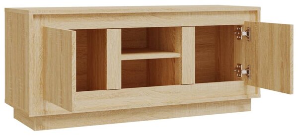 Sonoma tölgyszínű szerelt fa TV-szekrény 102x35x45 cm