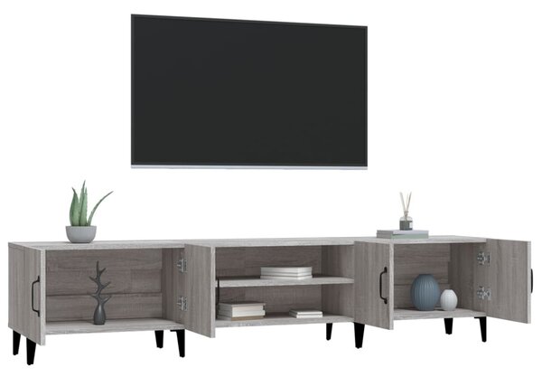Szürke sonoma színű szerelt fa TV-szekrény 180 x 31,5 x 40 cm