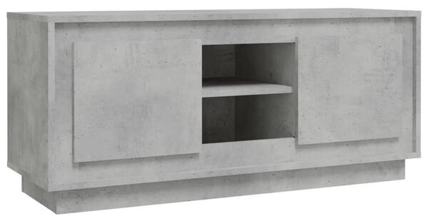 Betonszürke szerelt fa TV-szekrény 102x35x45 cm