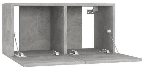 2 db betonszürke függő TV-szekrény 60 x 30 x 30 cm
