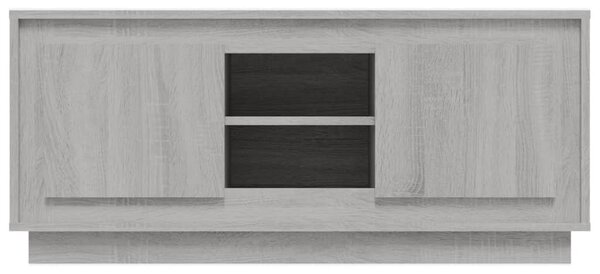 Szürke sonoma színű szerelt fa TV-szekrény 102x35x45 cm