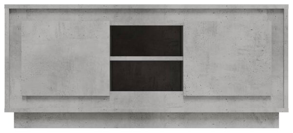 Betonszürke szerelt fa TV-szekrény 102x35x45 cm