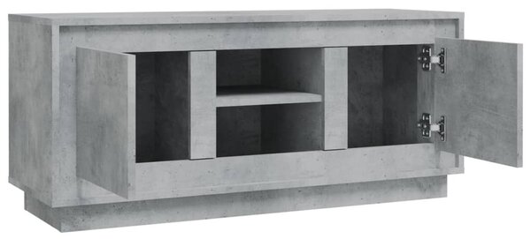 Betonszürke szerelt fa TV-szekrény 102x35x45 cm