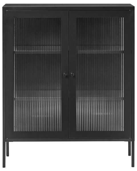 Vitrin LERRYN Fém 90 cm Fekete