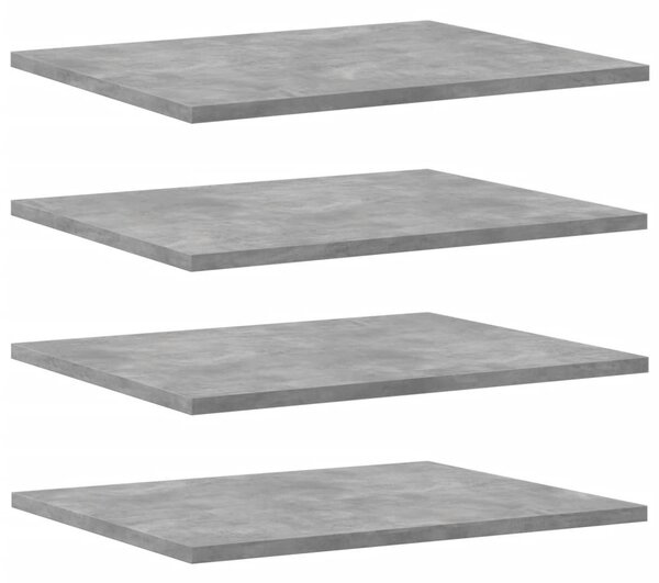 8 db betonszürke szerelt fa könyvespolc 40 x 50 x 1,5 cm