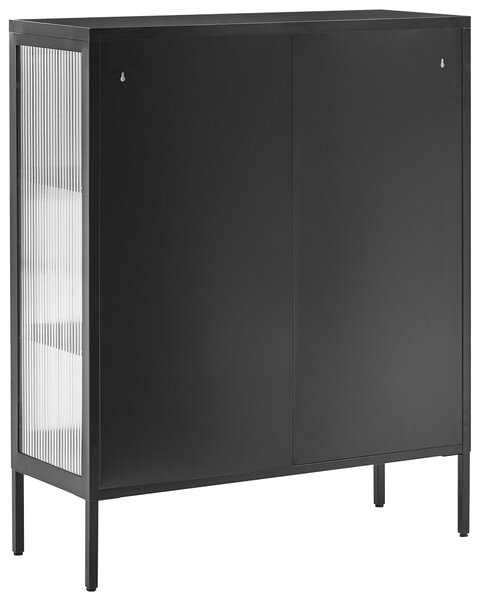 Vitrin LERRYN Fém 90 cm Fekete