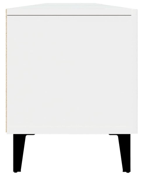 Fehér, rétegelt fa TV-szekrény 180 x 31,5 x 40 cm