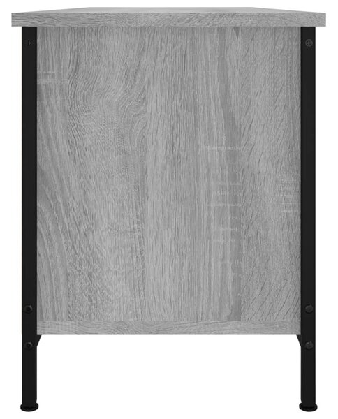 Szürke sonoma színű szerelt fa TV-szekrény ajtókkal 102x35x45cm